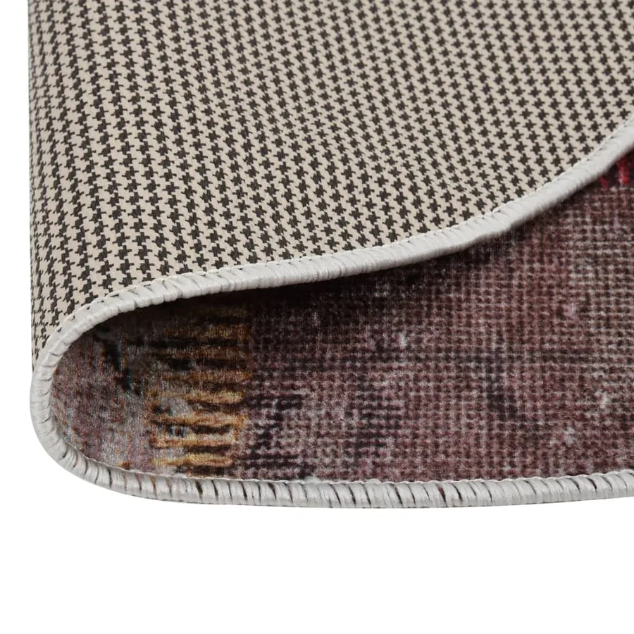 Tapis lavable multicolore Ø 200 cm antidérapant - 3