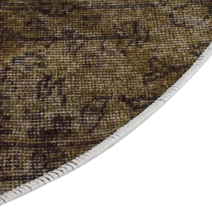 Tapis lavable multicolore Ø 200 cm antidérapant - 4