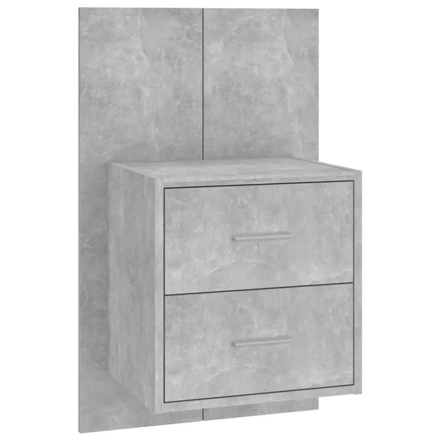 Tables de chevet murales 2 pcs Gris béton - 4