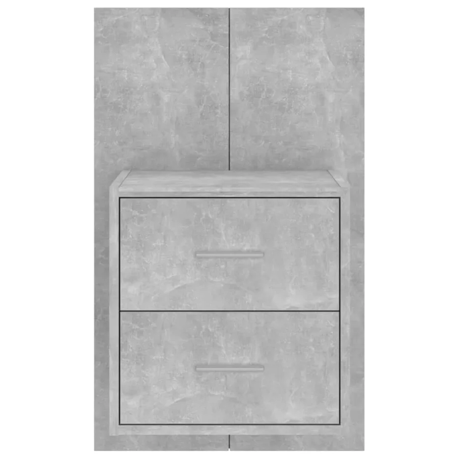 Tables de chevet murales 2 pcs Gris béton - 5