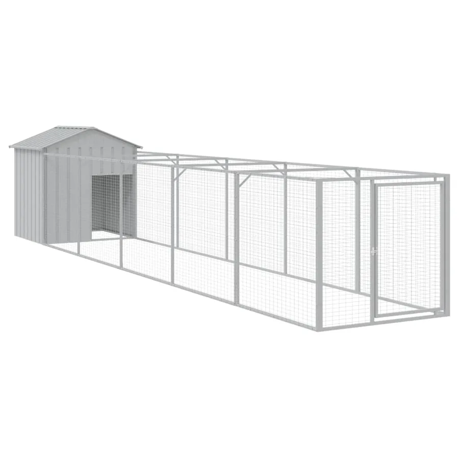 Niche pour chien avec toit gris clair acier galvanisé - 2