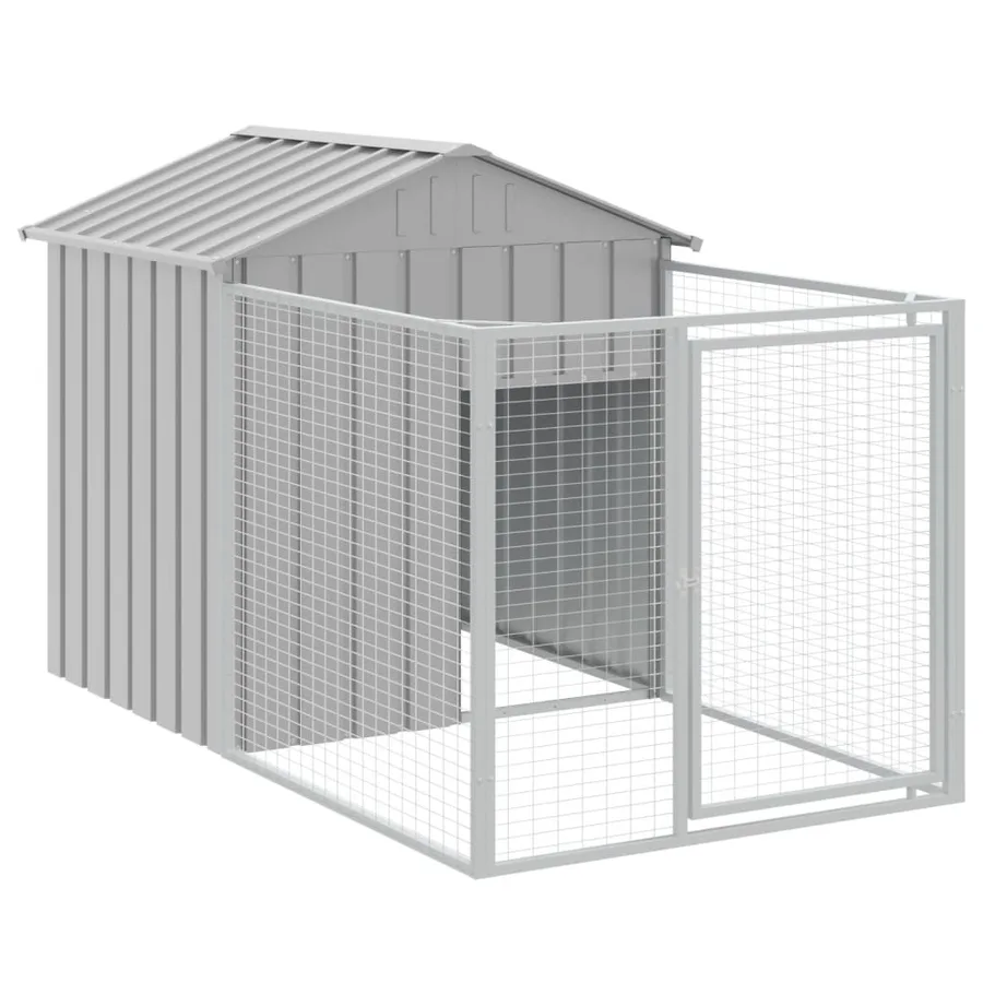 Niche pour chien avec toit gris clair acier galvanisé - 6