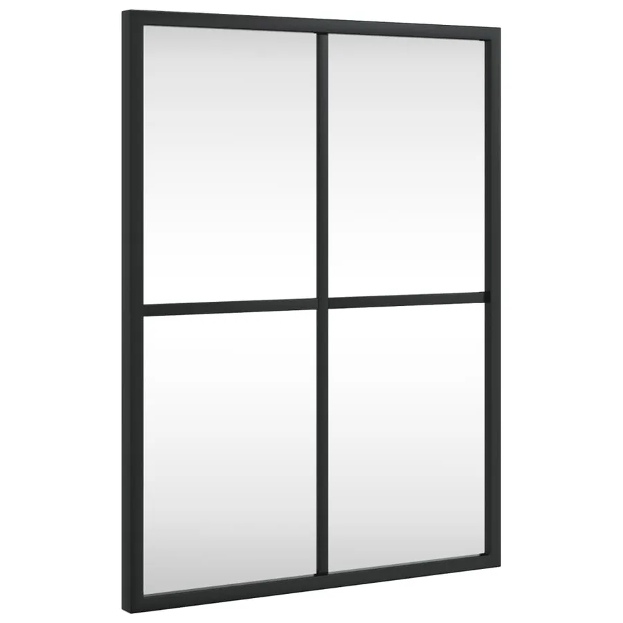 Miroir mural noir 30x40 cm rectangulaire fer - 2