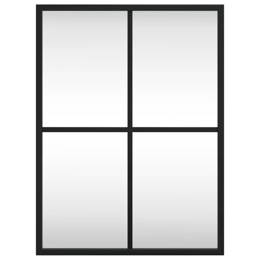 Miroir mural noir 30x40 cm rectangulaire fer - 3