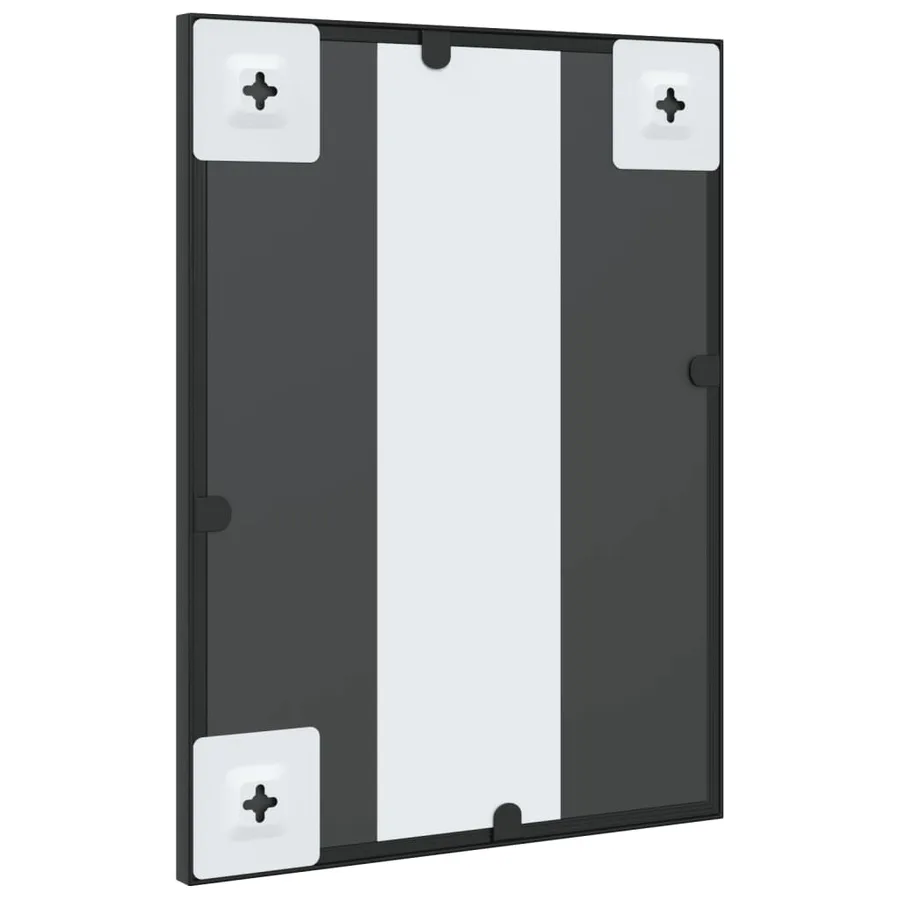 Miroir mural noir 30x40 cm rectangulaire fer - 5