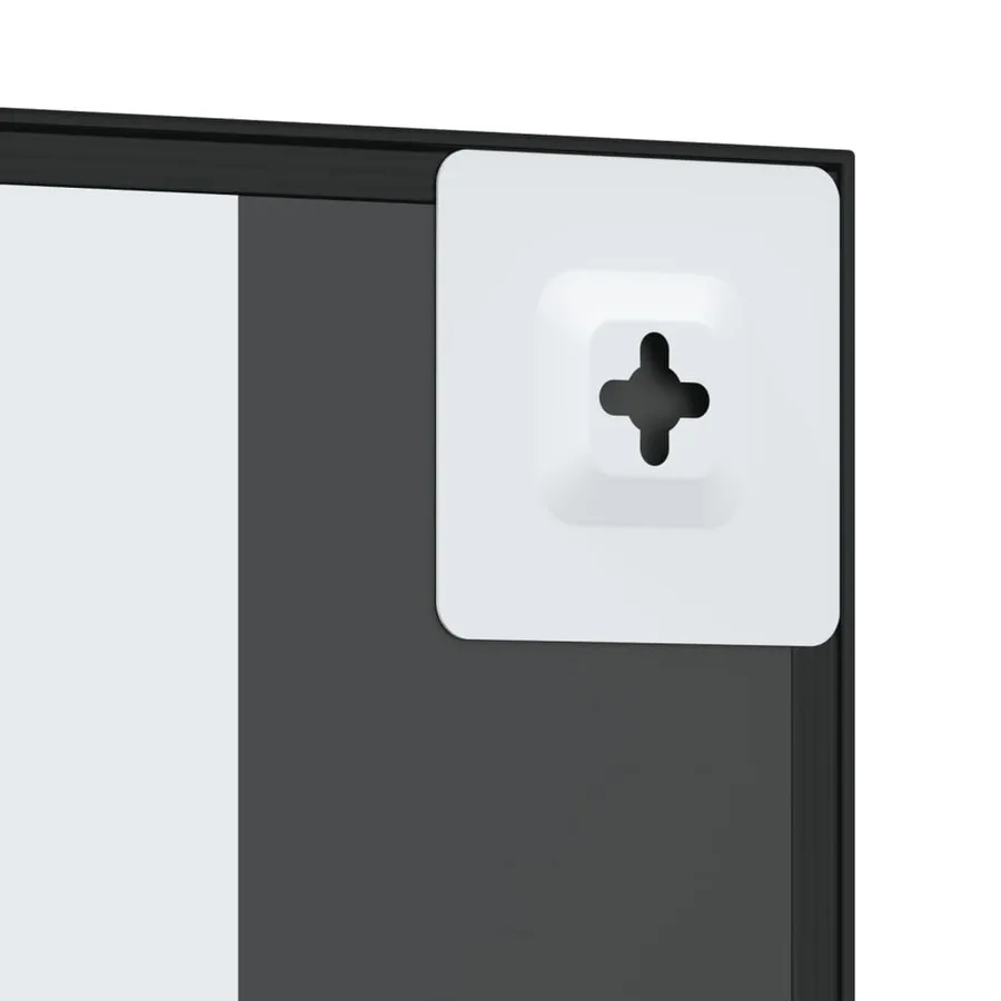 Miroir mural noir 30x40 cm rectangulaire fer - 6