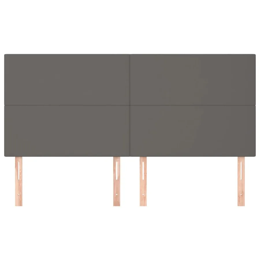 Tête de lit Gris 160x5x118/128 cm Similicuir - 3
