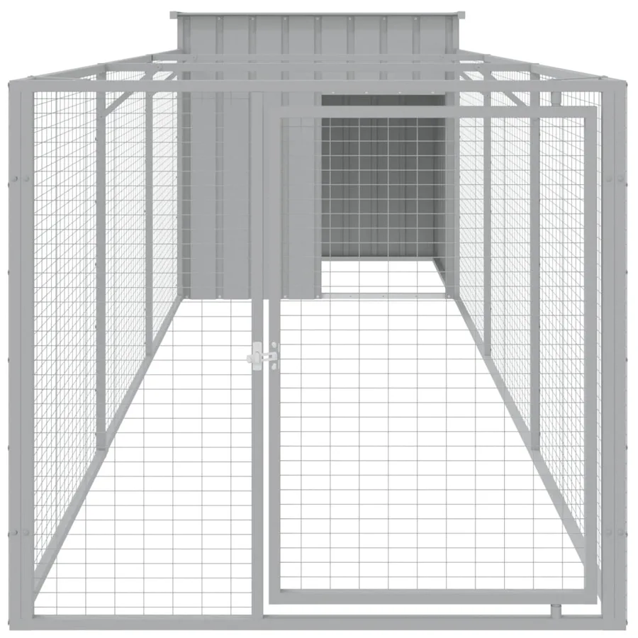 Niche pour chien avec cour gris clair 110x405x110 cm - 3
