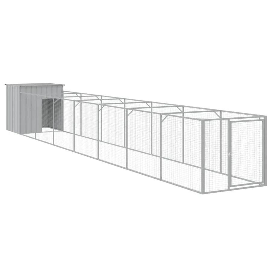 Niche pour chien avec cour gris clair 110x813x110 cm - 2