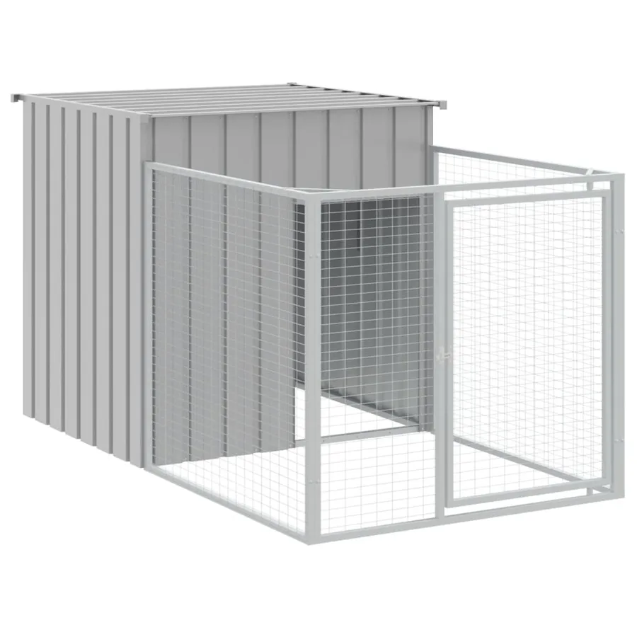 Niche pour chien avec cour gris clair 110x813x110 cm - 6