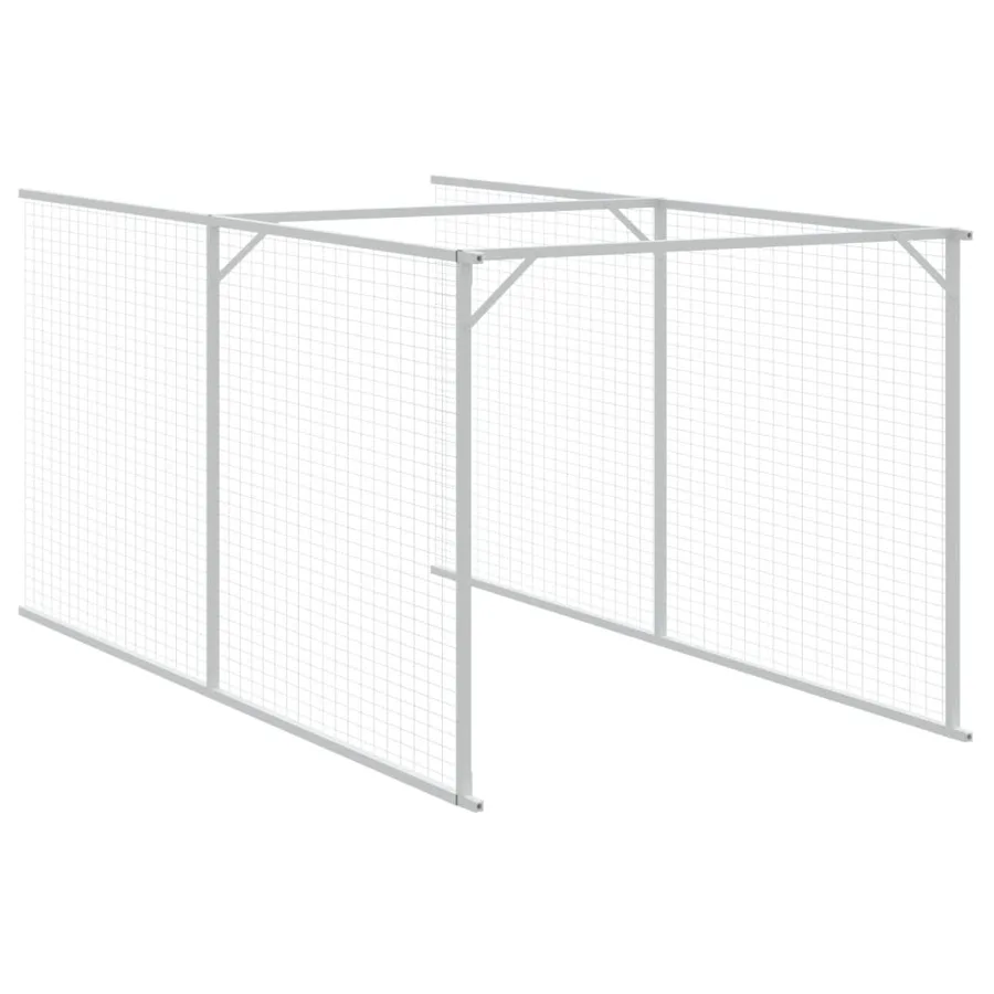 Niche pour chien avec cour gris clair 110x813x110 cm - 7