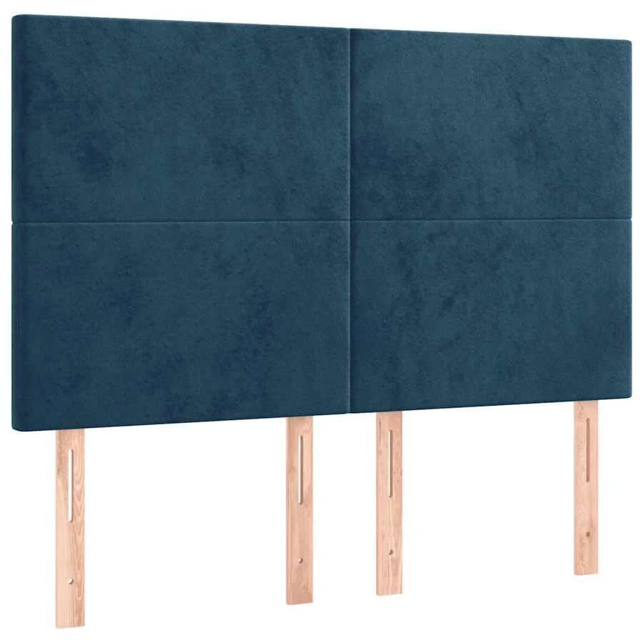 Sommier à lattes de lit avec matelas LED Bleu foncé 140x190 cm - 7