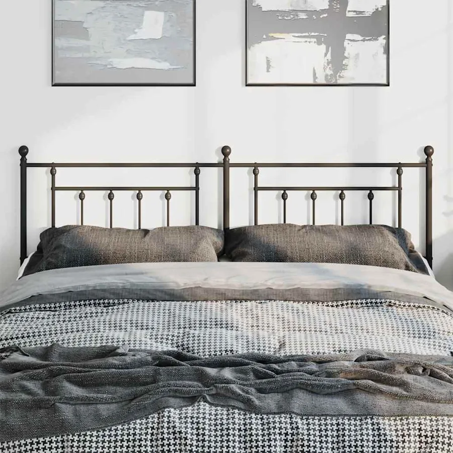 Tête de lit de remplacement métal noir 193 cm - 3