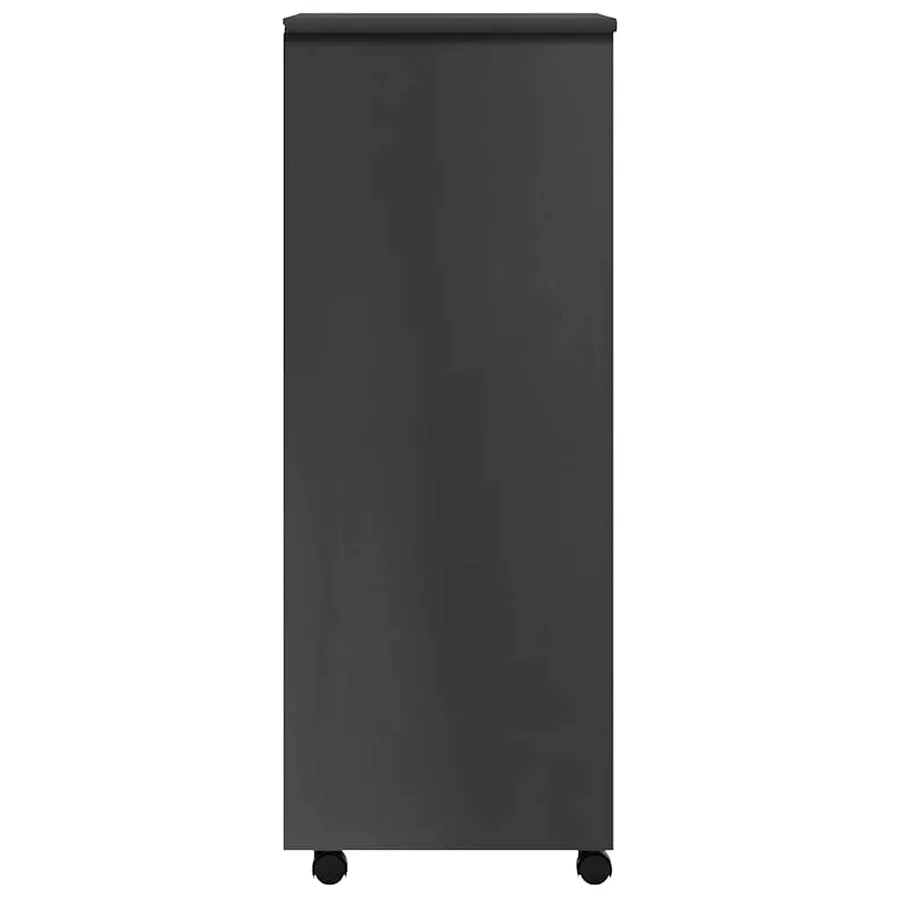 Armoire roulante avec tiroirs MOSS gris bois de pin solide - 6