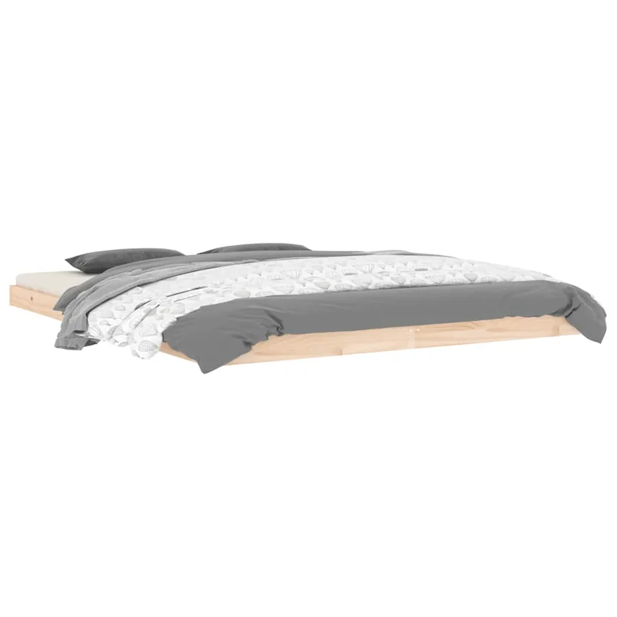 Cadre de lit sans matelas 160x200 cm bois massif de pin - 3