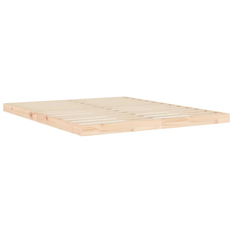 Cadre de lit sans matelas 160x200 cm bois massif de pin - 4