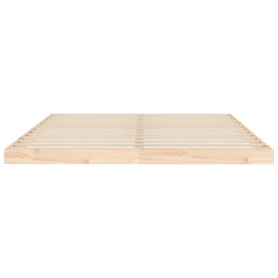 Cadre de lit sans matelas 160x200 cm bois massif de pin - 5