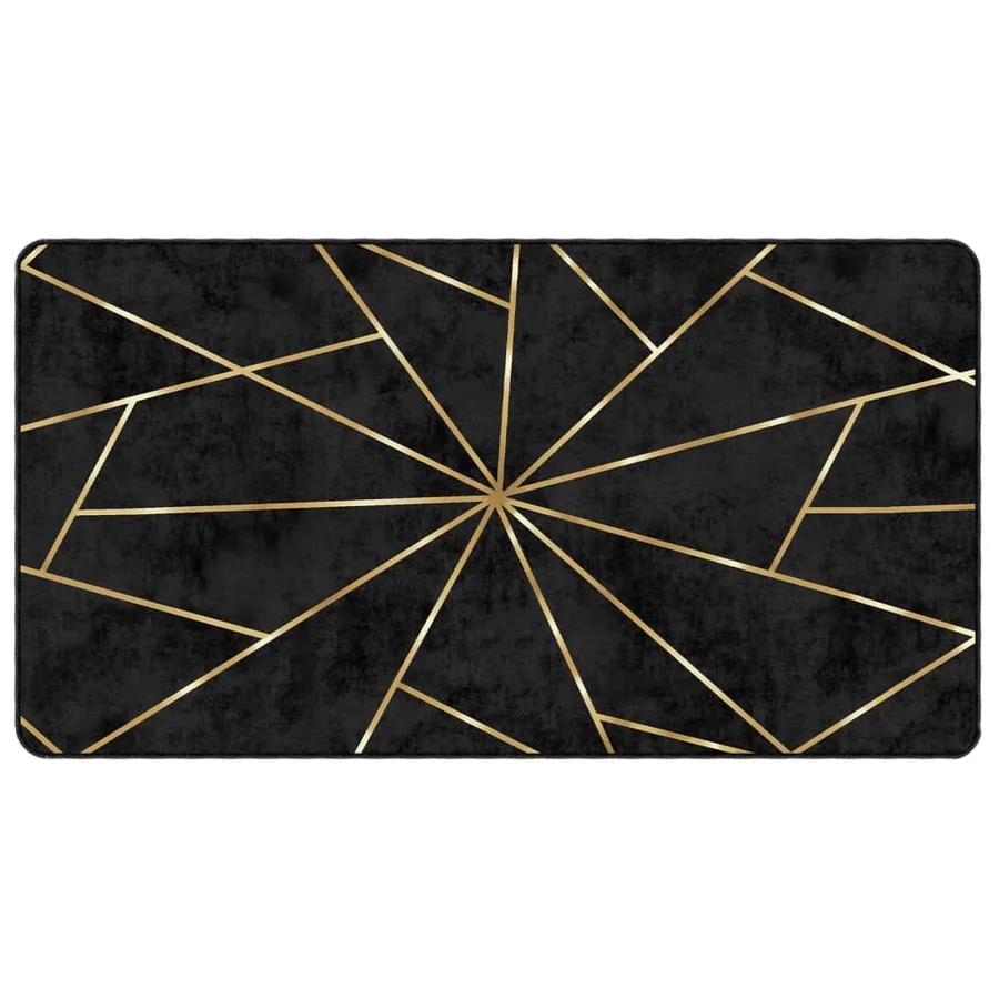 Tapis lavable noir et doré 80x150 cm - 2