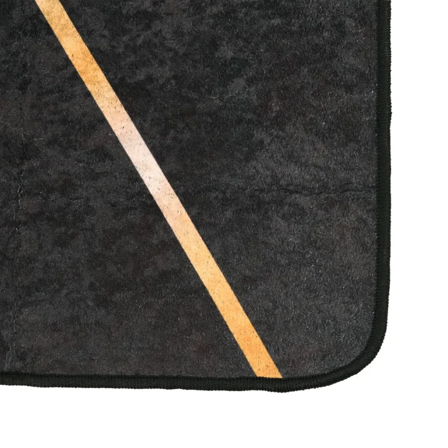 Tapis lavable noir et doré 80x150 cm - 3