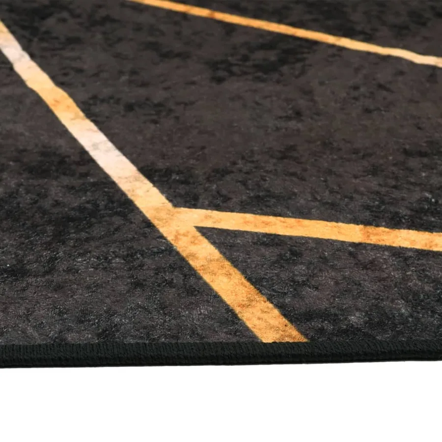 Tapis lavable noir et doré 80x150 cm - 6