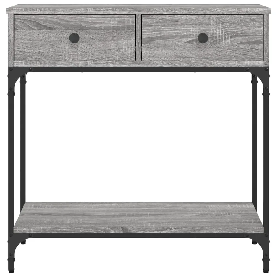 Table console sonoma gris 75x34,5x75 cm bois d'ingénierie - 3