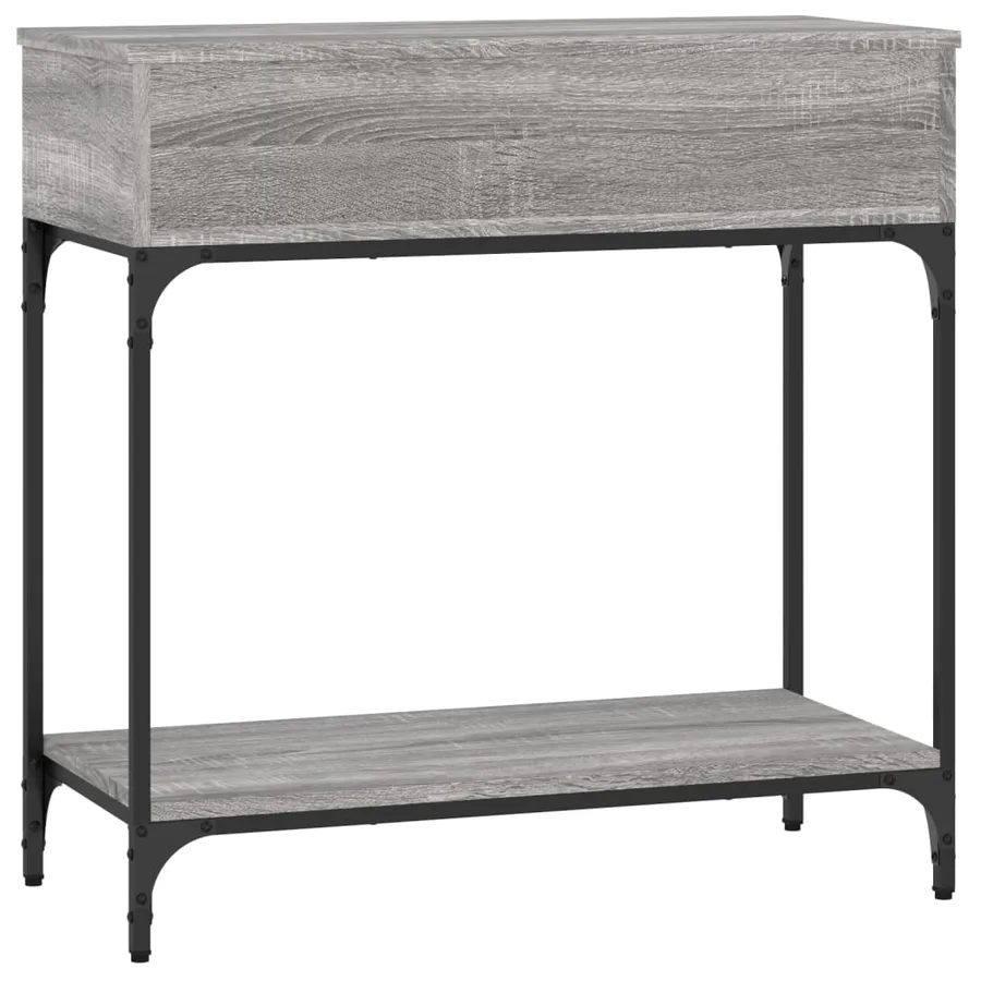 Table console sonoma gris 75x34,5x75 cm bois d'ingénierie - 5