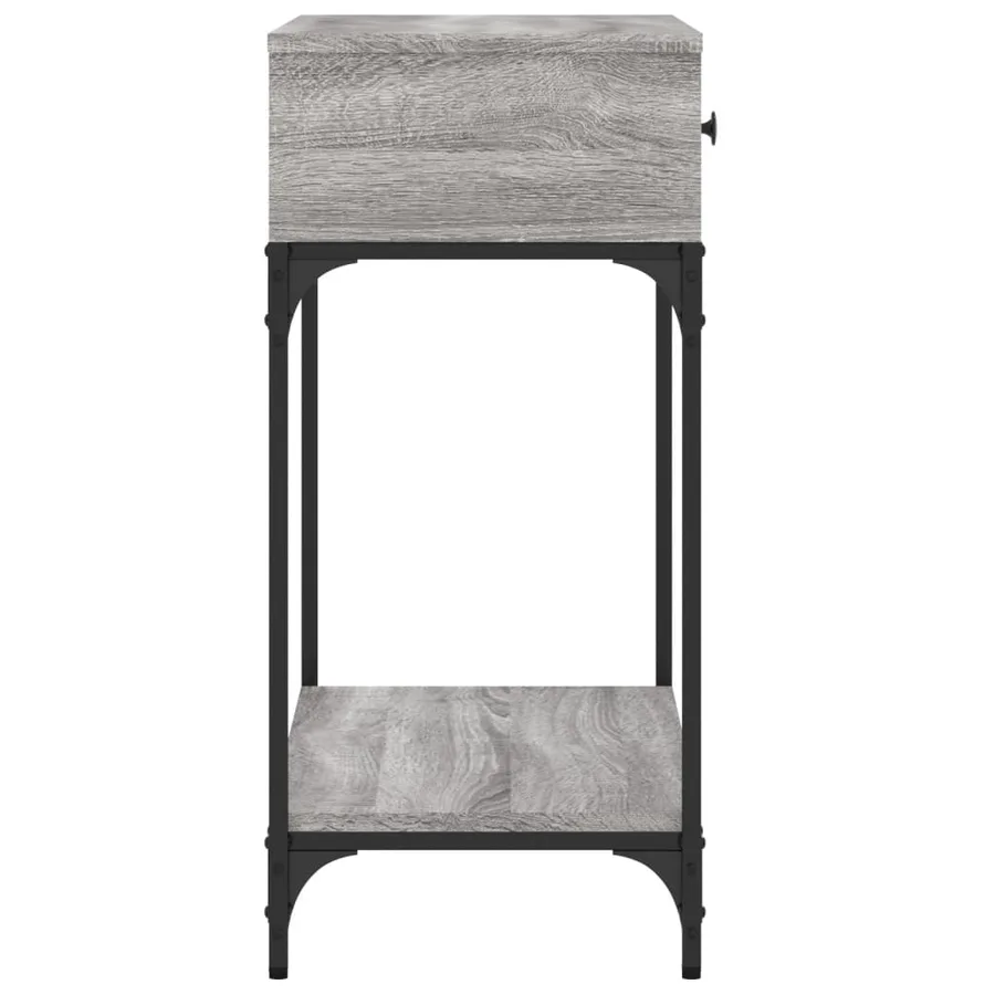 Table console sonoma gris 75x34,5x75 cm bois d'ingénierie - 6