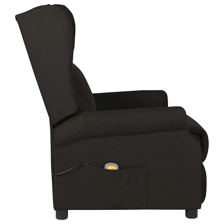 Fauteuil de massage Noir Tissu - 3