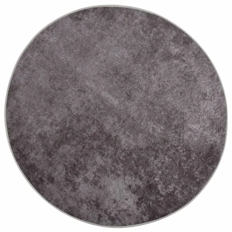 Tapis lavable gris Ø 200 cm - 2