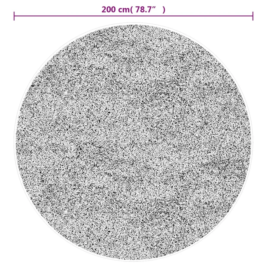 Tapis lavable gris Ø 200 cm - 6
