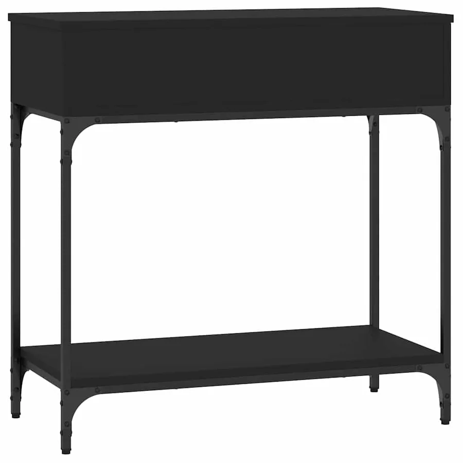 Table console noir 75x34,5x75 cm bois d'ingénierie - 5