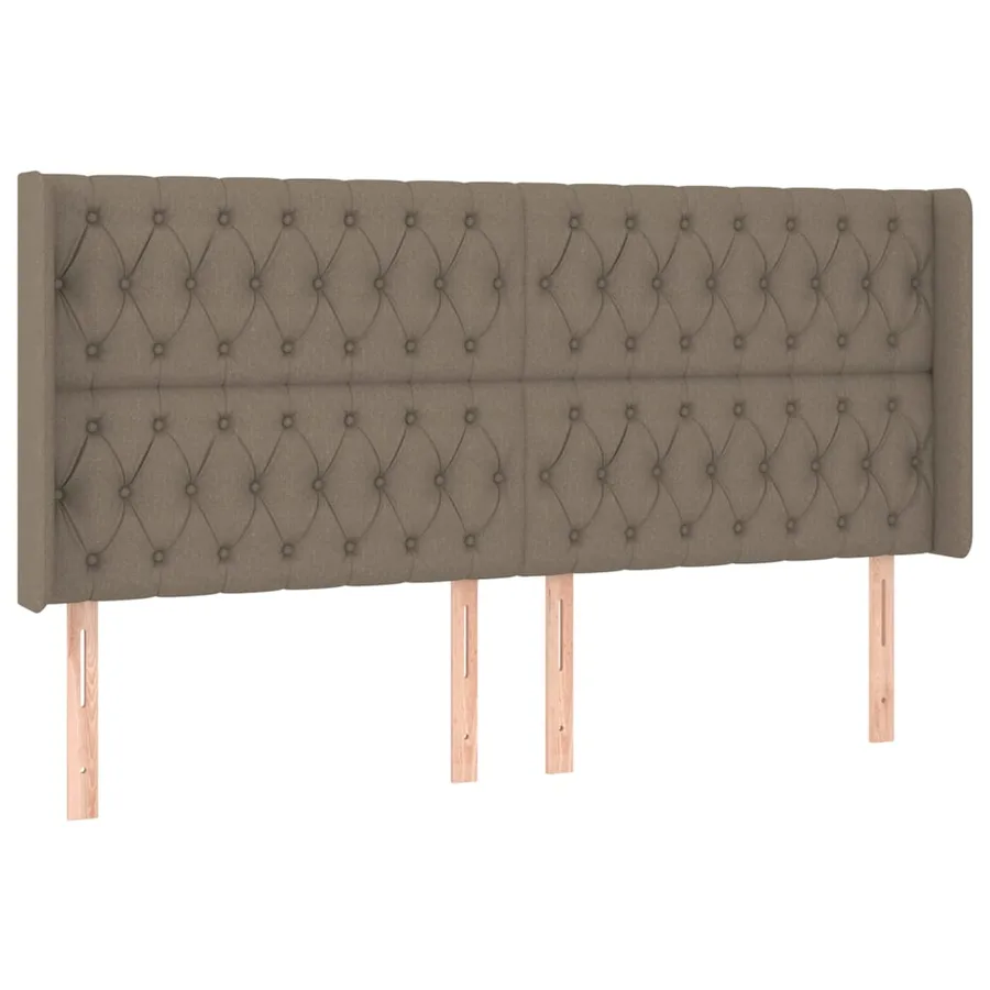 Tête de lit à LED Taupe 203x16x118/128 cm Tissu - 3
