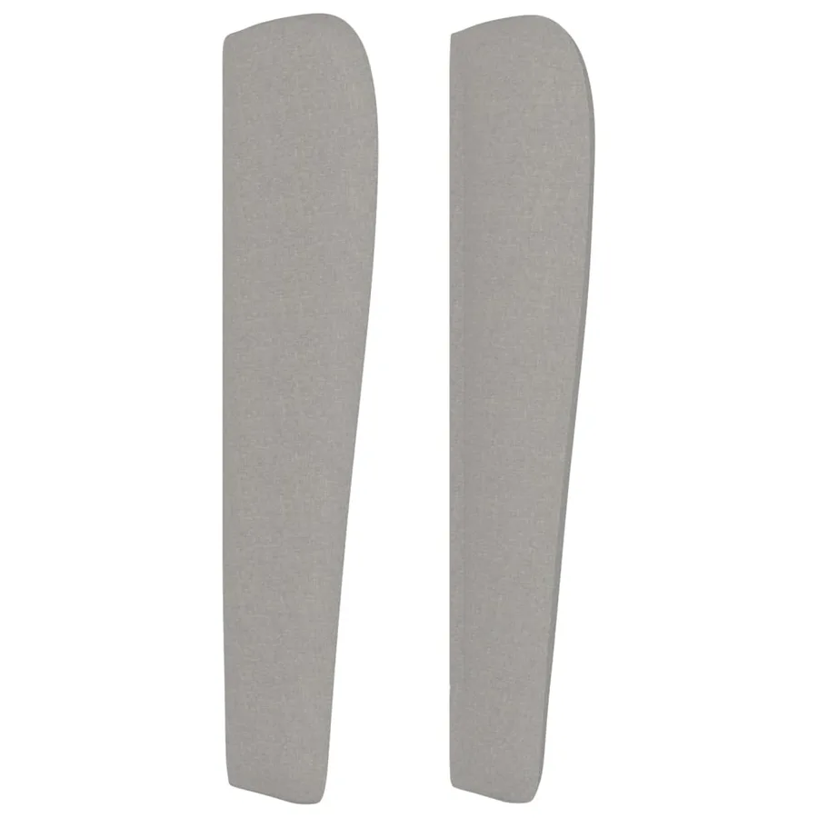 Tête de lit avec oreilles Gris clair 163x23x118/128 cm Tissu - 4