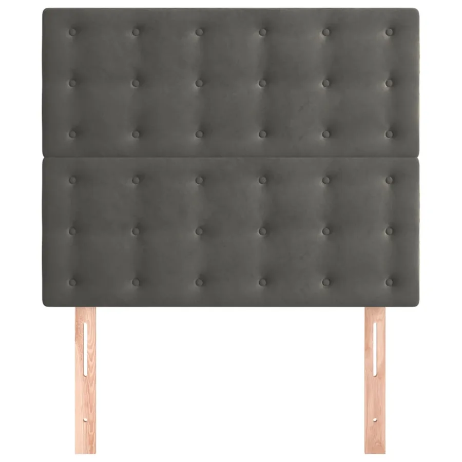 Tête de lit Gris foncé 90x5x118/128 cm Velours - 3