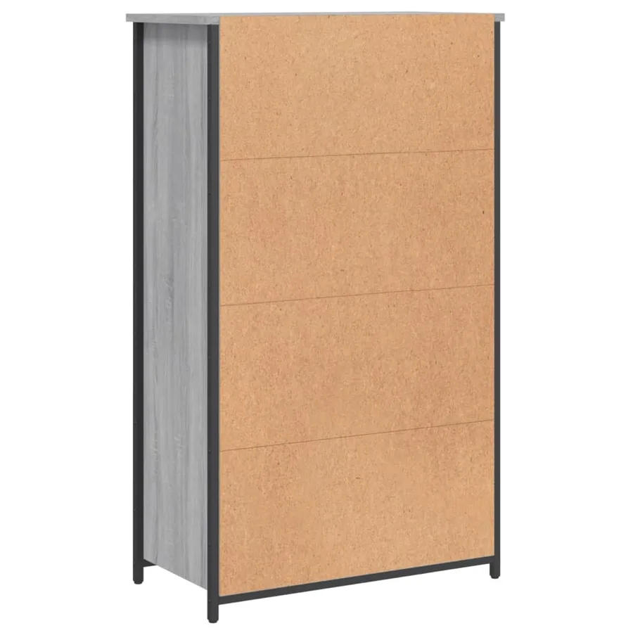 Buffet haut sonoma gris 62x32x103,5 cm bois d'ingénierie - 7