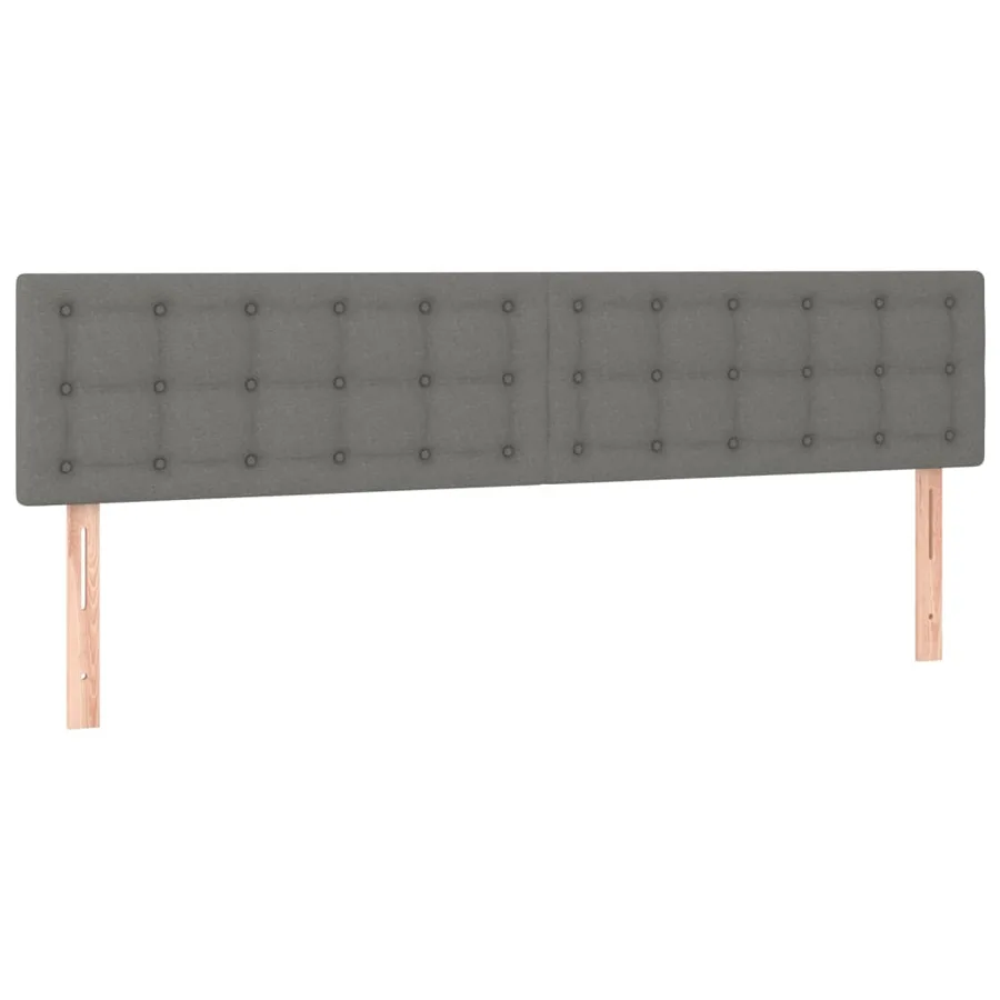 Sommier à lattes de lit et matelas et LED Gris foncé 180x200 cm - 7