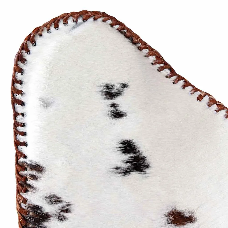 Chaise papillon marron et blanc cuir de vache - 10