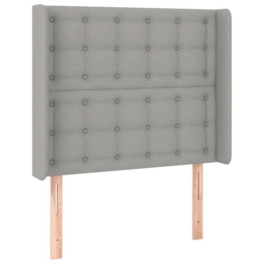 Sommier à lattes de lit matelas LED Gris clair 90x200cm Tissu - 7