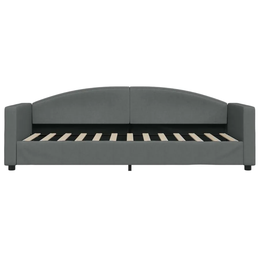 Lit de repos sans matelas gris foncé 80x200 cm tissu - 3