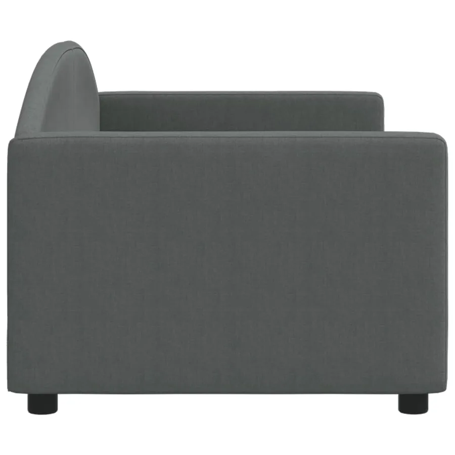 Lit de repos sans matelas gris foncé 80x200 cm tissu - 4