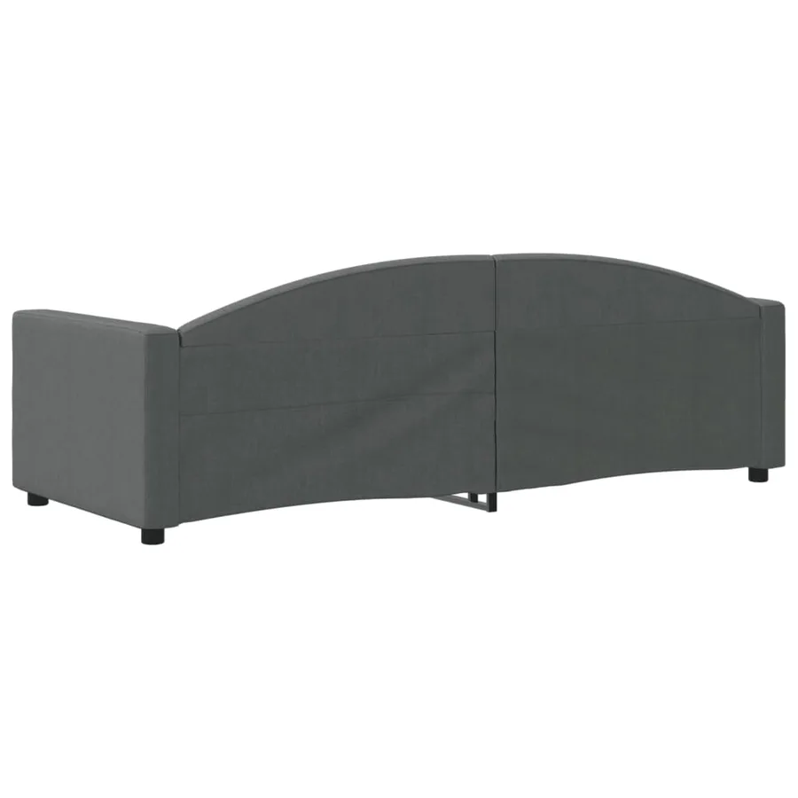Lit de repos sans matelas gris foncé 80x200 cm tissu - 5