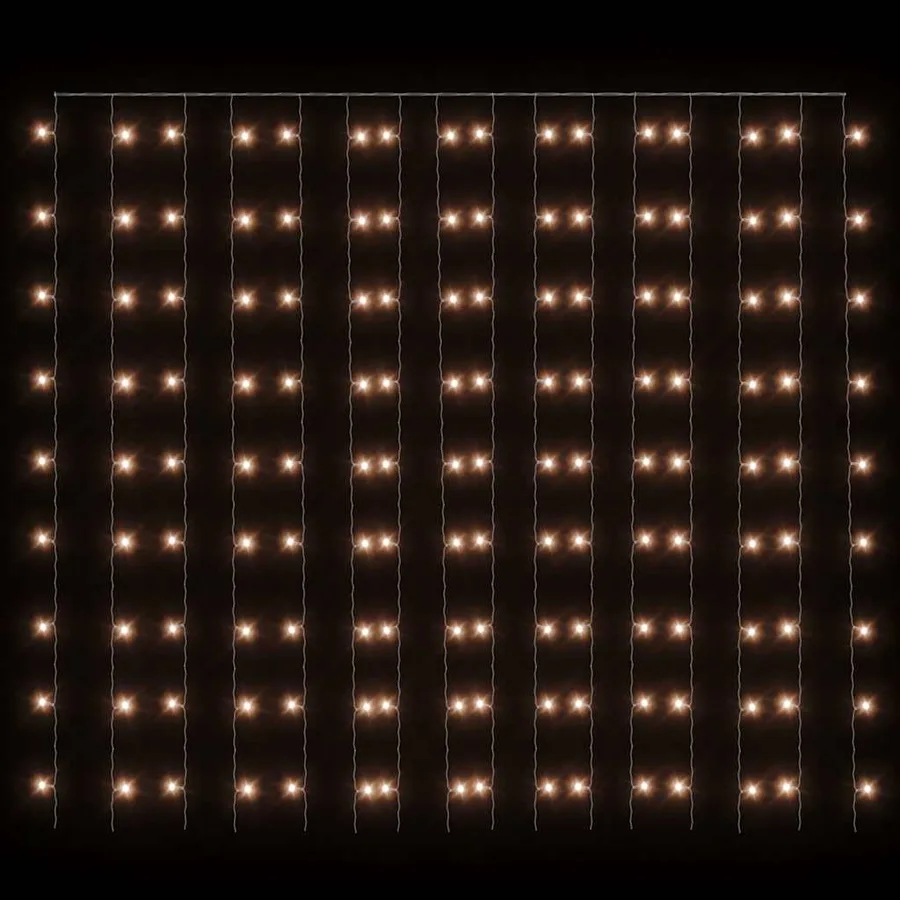 Rideaux lumineux à LED 3x3 m 300 LED Blanc chaud 8 fonctions - 4
