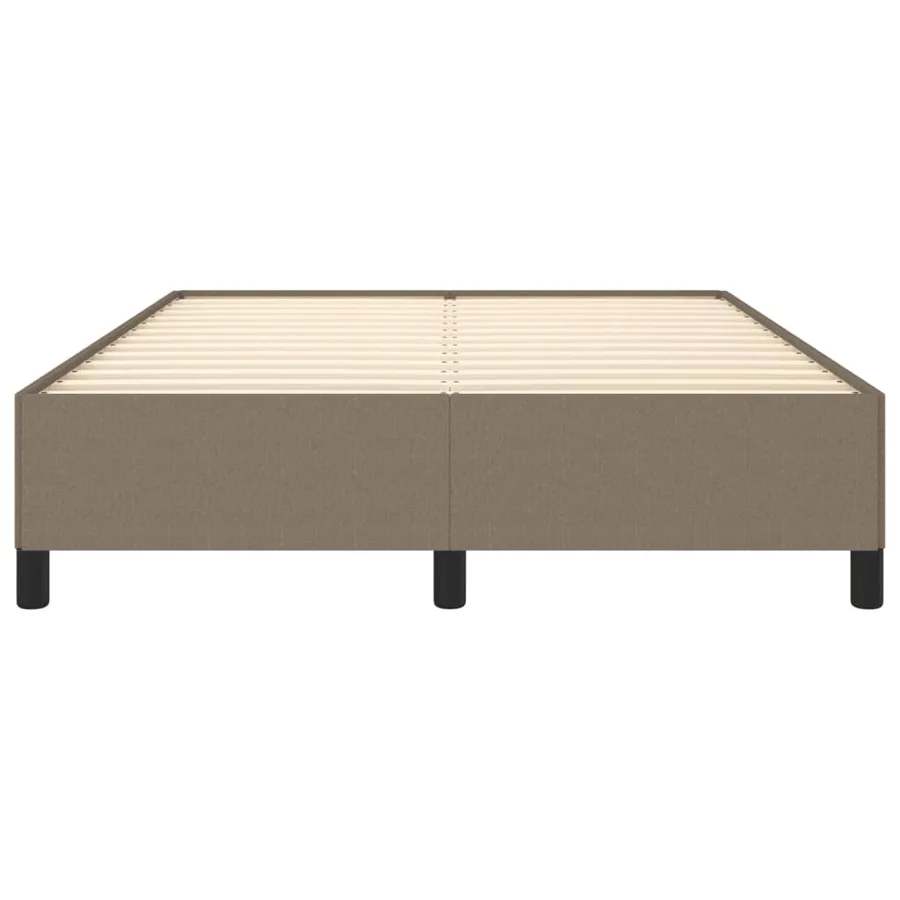 Cadre de lit sans matelas taupe 140x190 cm tissu - 5