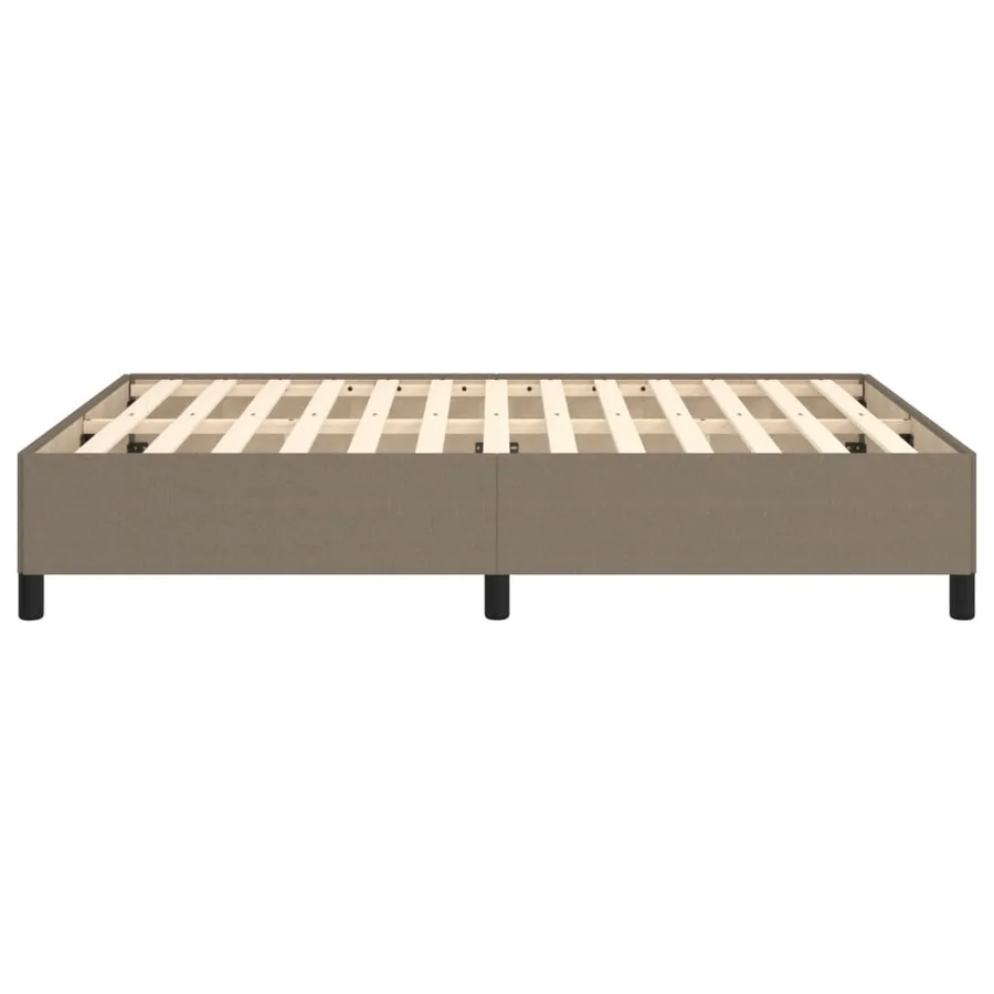 Cadre de lit sans matelas taupe 140x190 cm tissu - 6