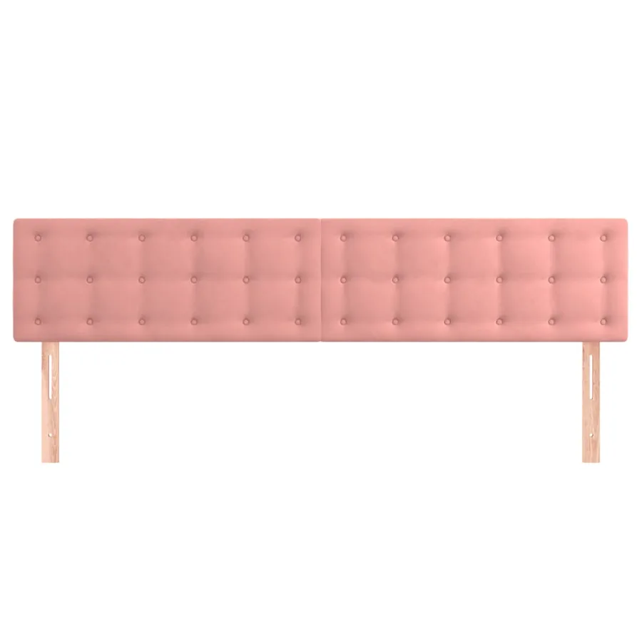 Têtes de lit Rose 200x5x78/88 cm Velours - 3