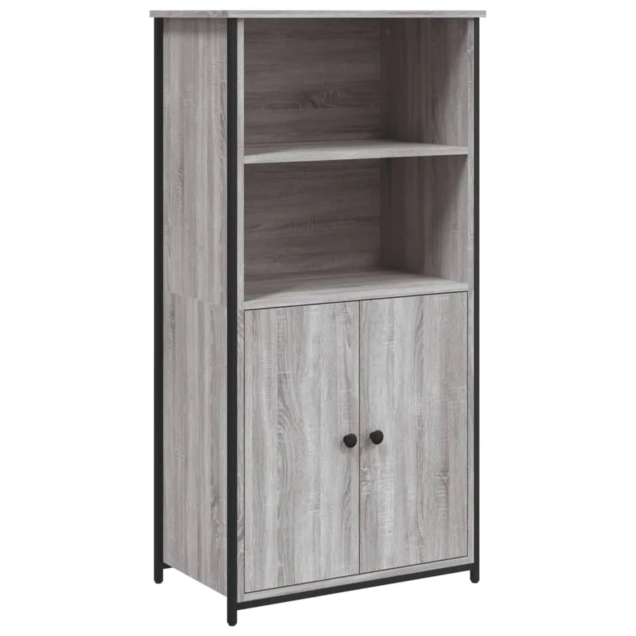 Buffet haut sonoma gris 62x36x121,5 cm bois d'ingénierie - 2