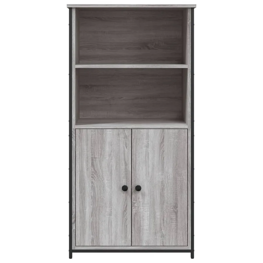 Buffet haut sonoma gris 62x36x121,5 cm bois d'ingénierie - 5