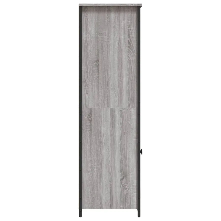Buffet haut sonoma gris 62x36x121,5 cm bois d'ingénierie - 6