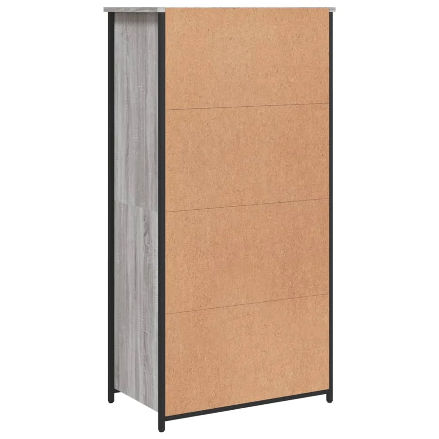 Buffet haut sonoma gris 62x36x121,5 cm bois d'ingénierie - 7