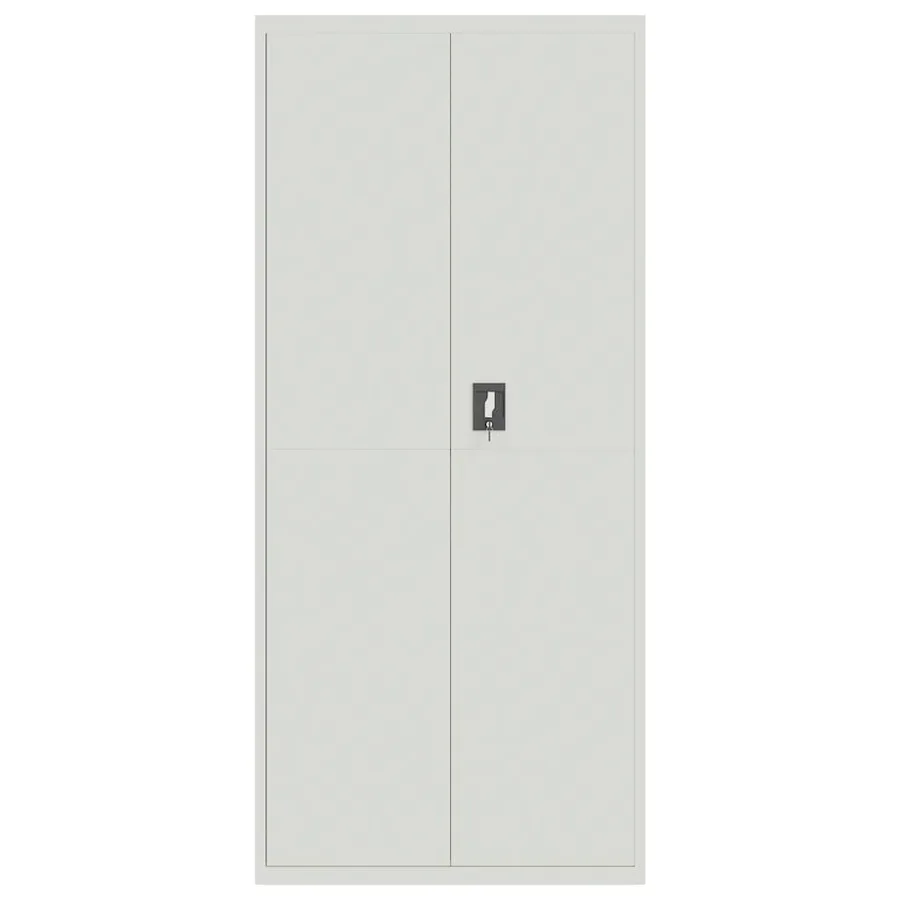 Classeur gris clair 90x40x200 cm acier - 3